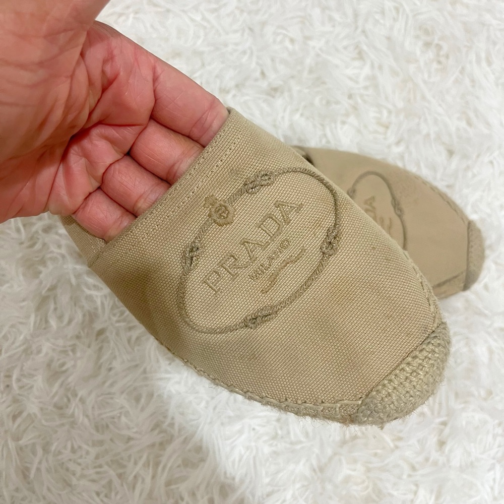 Prada Tan Espadrilles Comfortable Casual Shoes - Picture 2 of 3